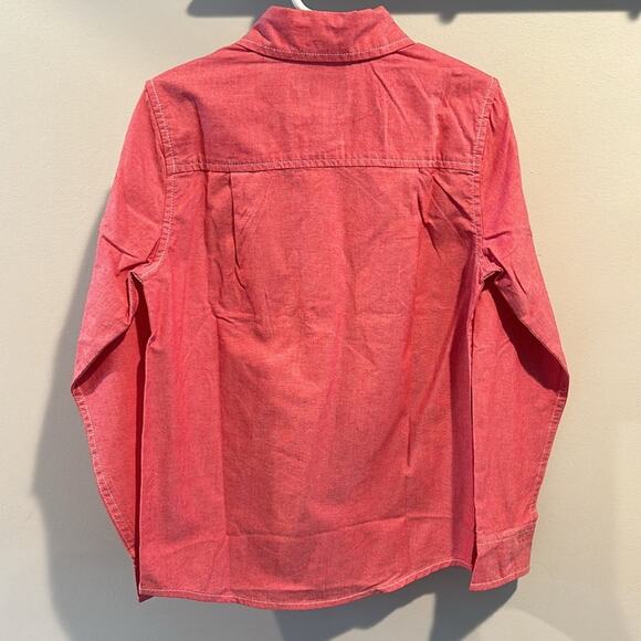 The Children’s Place Boy’s Small Red Poplin Button Down Shirt - Picture 8 of 8